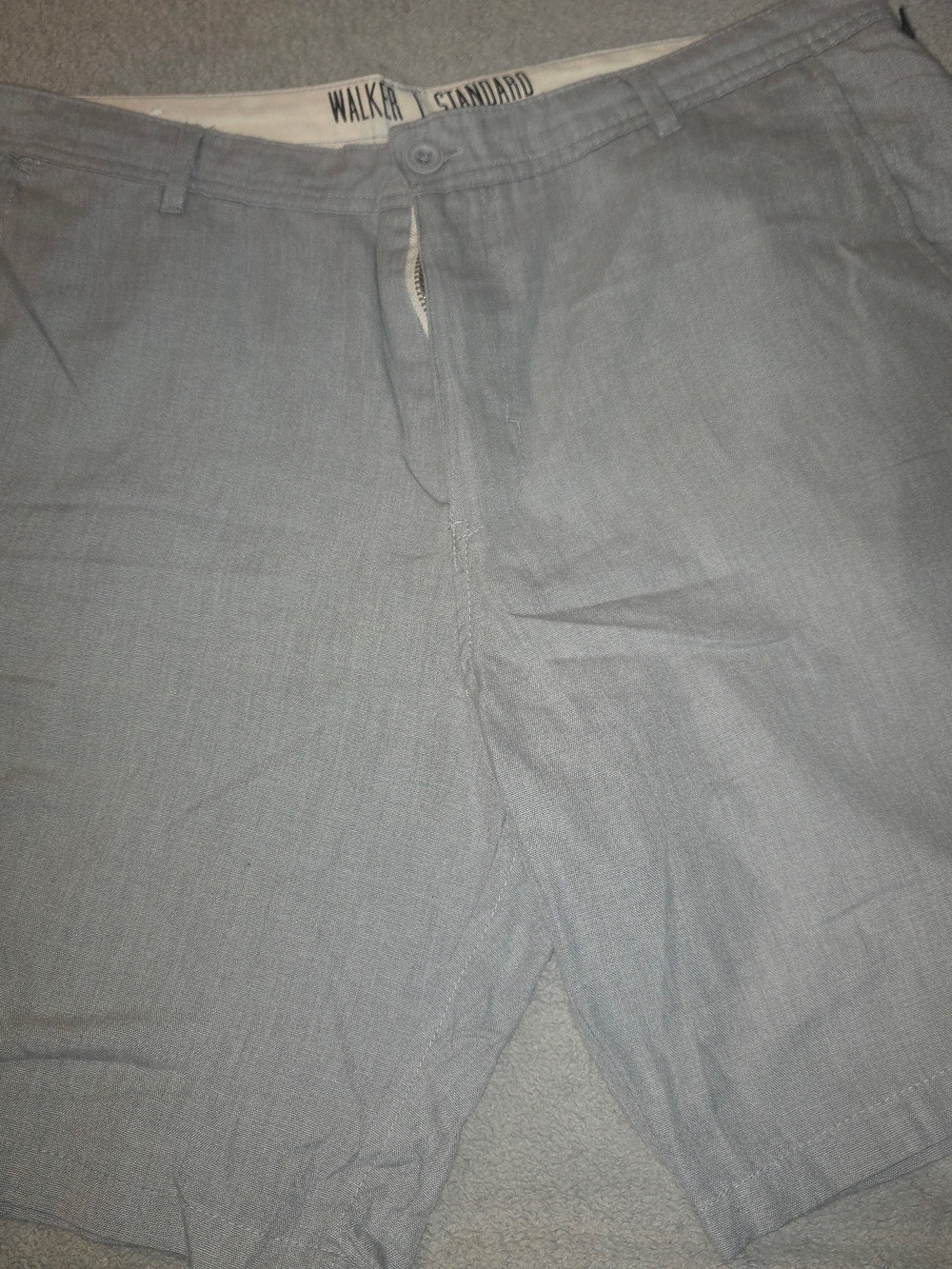 Walker Standard Skater Surf Chinos Shorts Men's Light Gray Sz 34 Like New